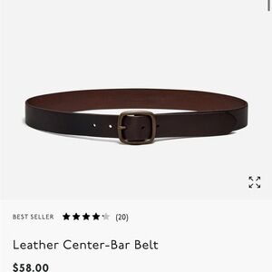 Men's Brown Leather Belt Madewell NWT